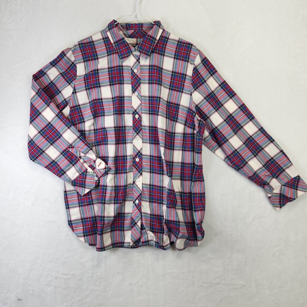 Talbots Plus Women's Plaid Button Down Shirt Long Sleeve Size 2X